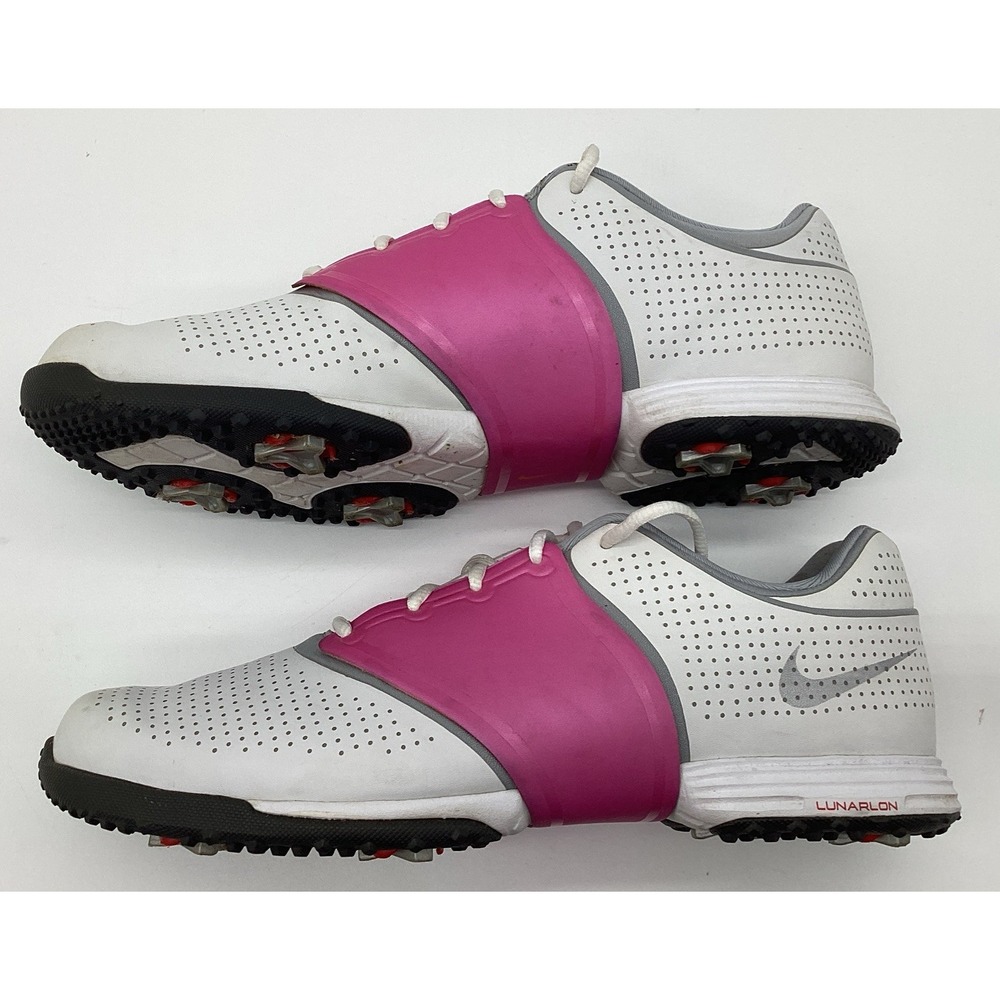 Nike Lunarlon White Pink Golf Shoes Womens Size 10 612662-001 - Picture 3 of 8